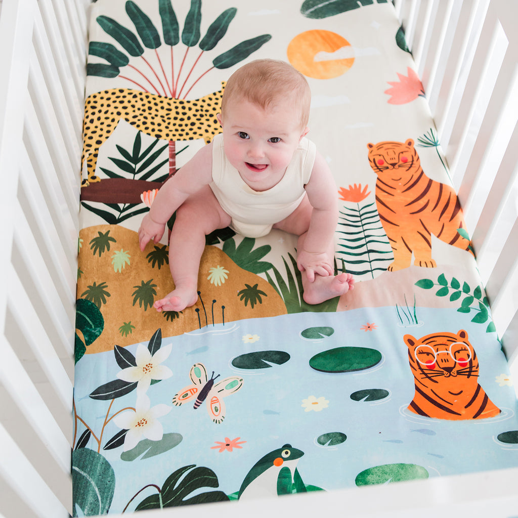 Jungle cot sale sheet