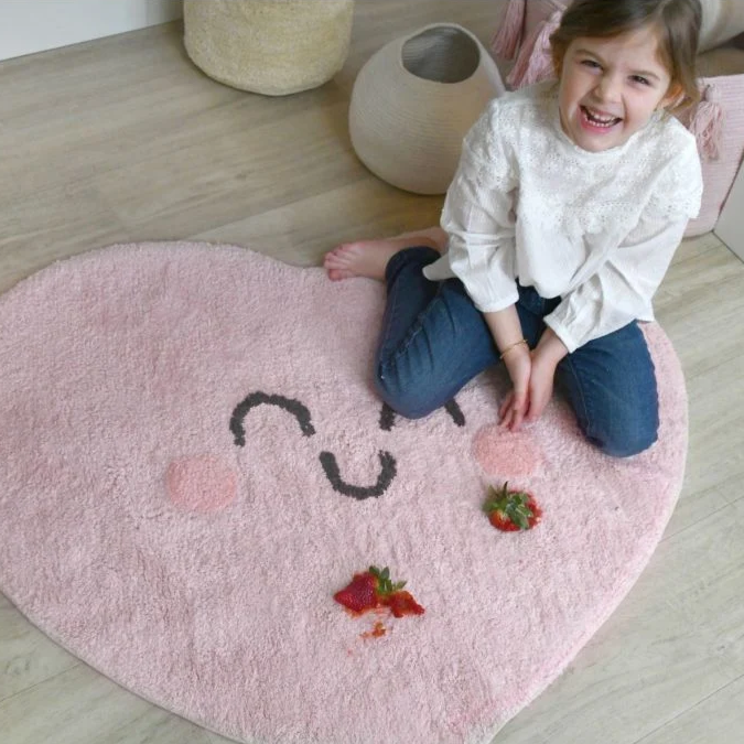 Happy Heart Washable Rug